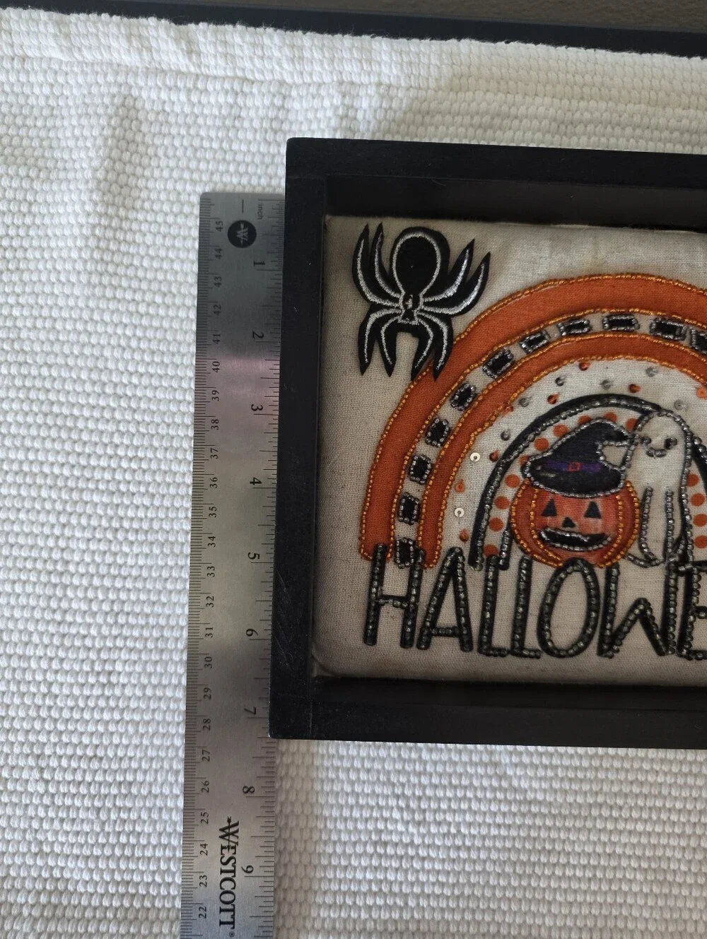 Halloween Embroidery Framed Decor